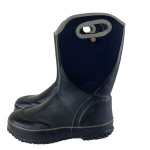 Bogs Big Boys Sz 5 Black Snow Rain Boots Insulated Waterproof Winter Pull On